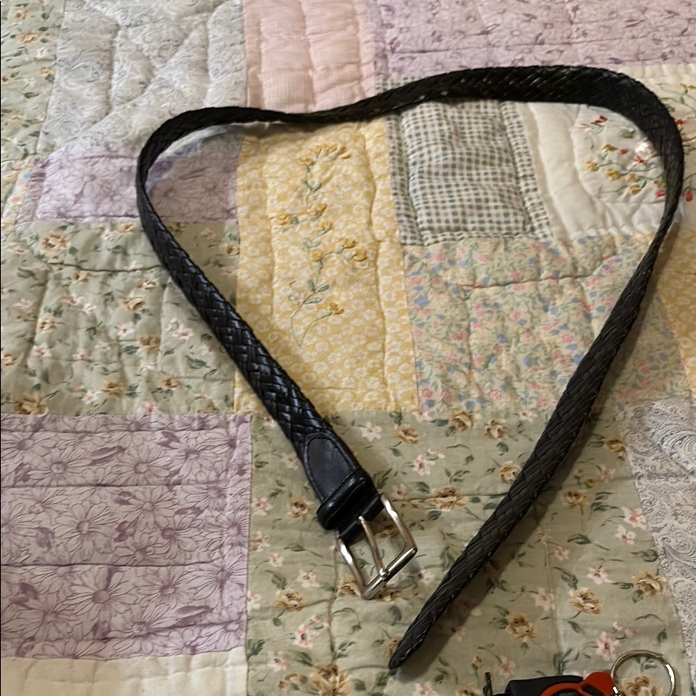 Elegant Black Woven Belt